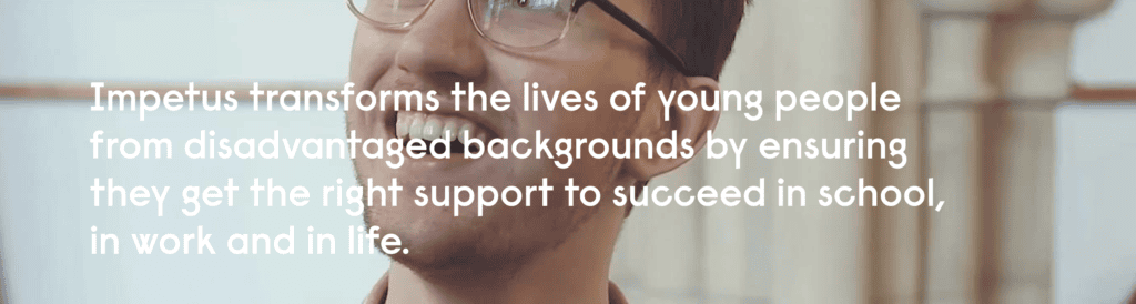 CASE STUDY: Helping Impetus with better charity fundraising 1 IMPETUS website image