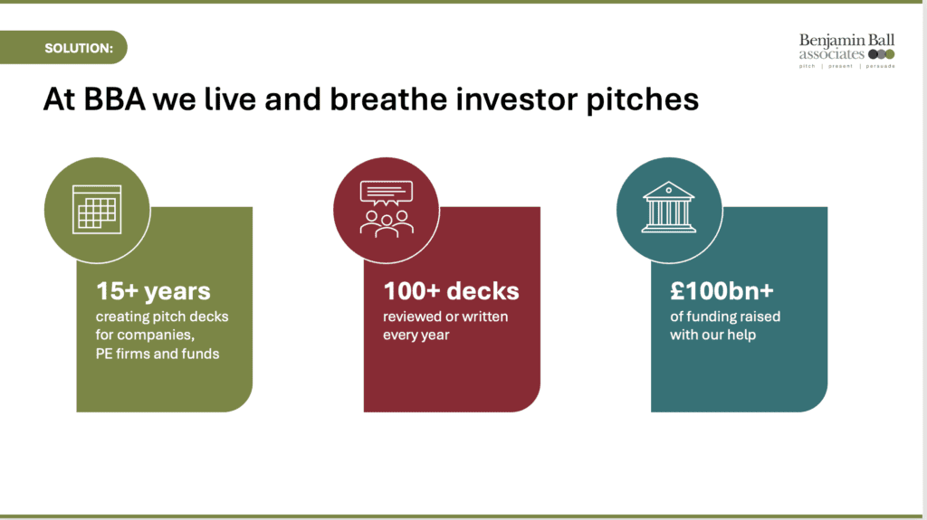 example of a solution slide when structuring a pitch deck
